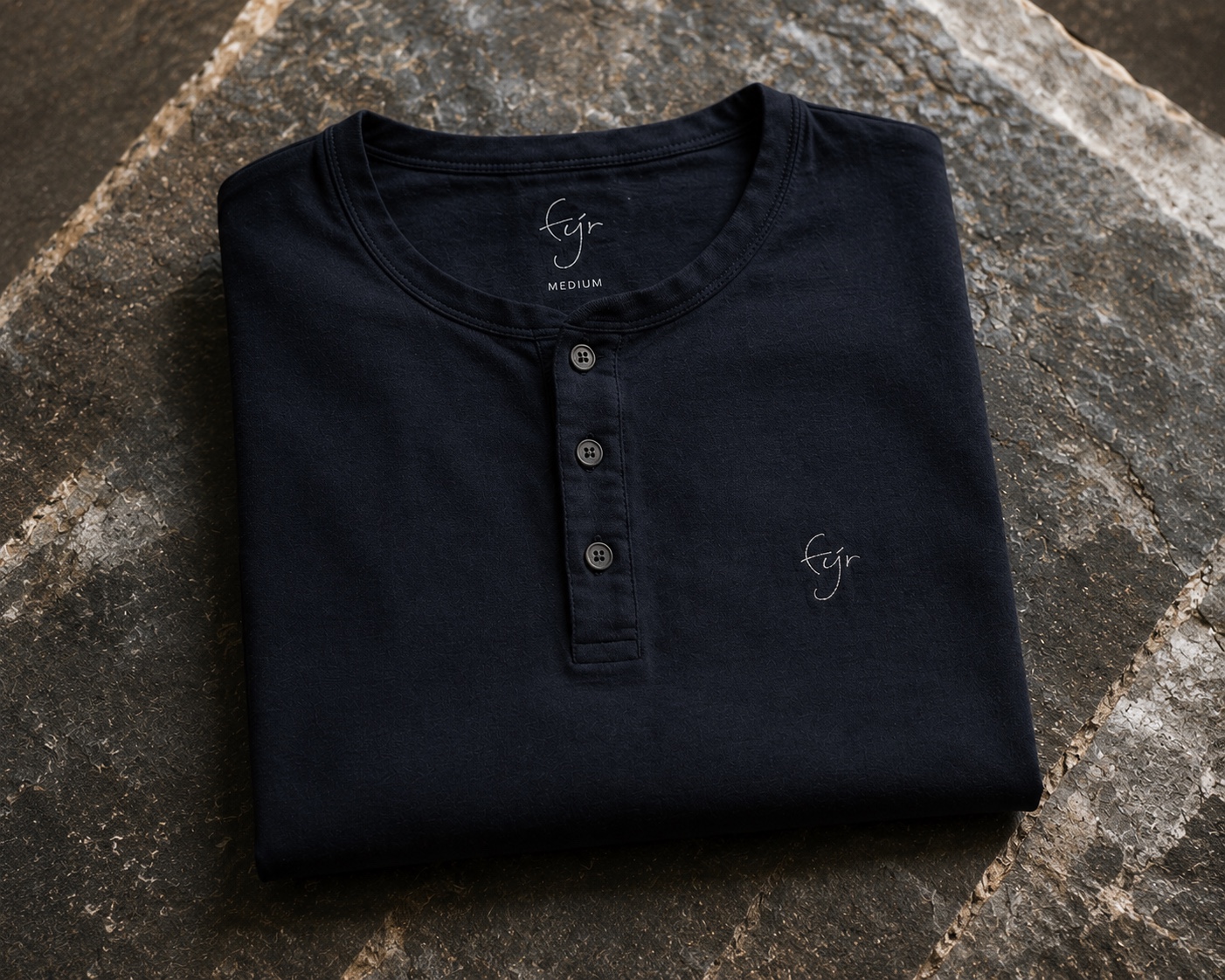 Navy fyr shirt.
